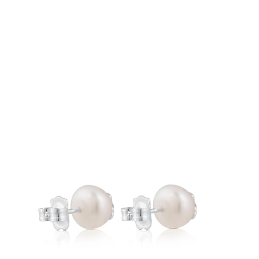 Silver TOUS Pearl Earrings with Pearl