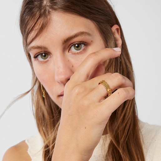 Silver Vermeil Straight hoop Ring