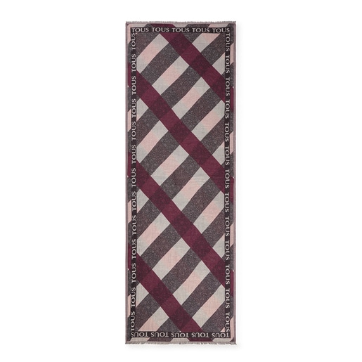 Pink jacquard Kaos Mini Stripes Foulard