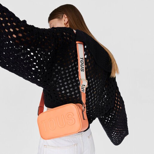 Orange TOUS La Rue Crossbody reporter bag