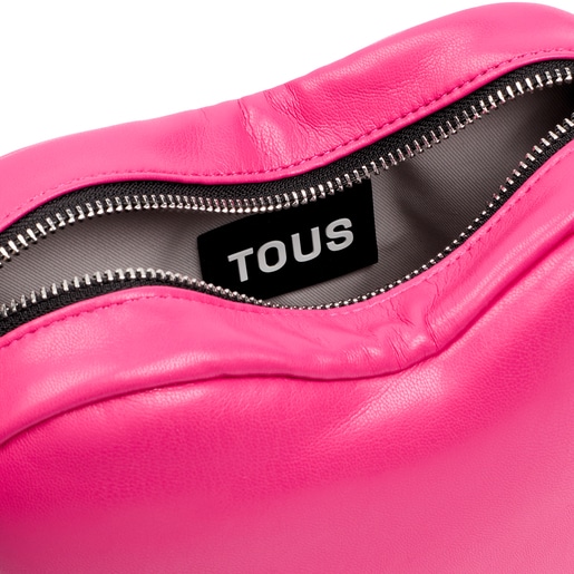 Sac à bandoulière fuchsia cœur TOUS Carol