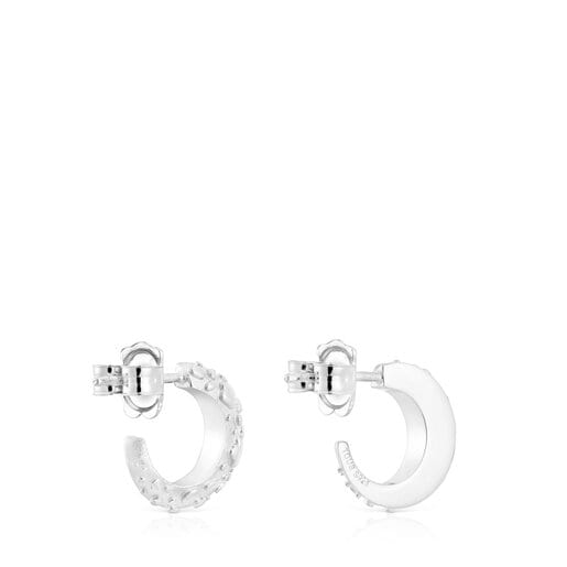 Silver hoop earrings Dybe