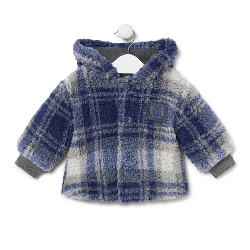 Tous - Coat With Hood In School Blue - Textil