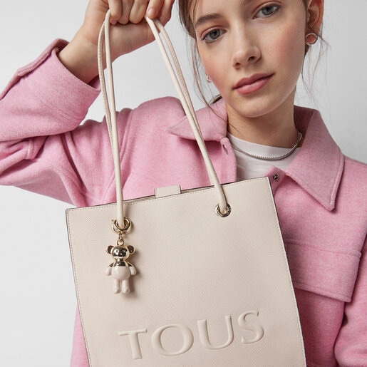 Large beige TOUS Pop Shopping bag