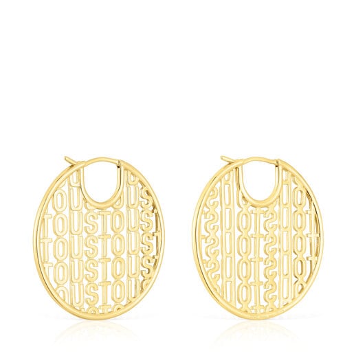 Silver vermeil Earrings Logo | TOUS