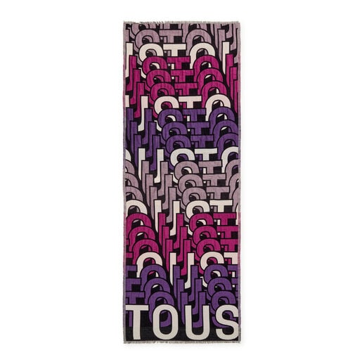 Foulard de jacquard rosa TOUS Vera