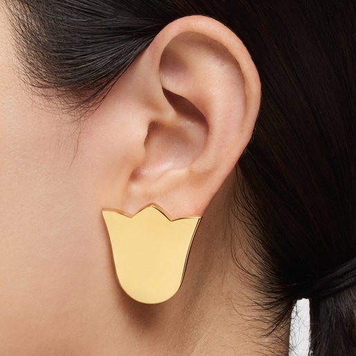 29mm 18kt gold plating over silver Tulip earrings Sweet Dolls
