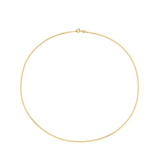 Collar TOUS Chain d'or amb anelles quadrades, 45cm.