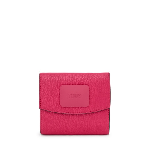 Fuchsia-colored Flap Card wallet TOUS Lucia