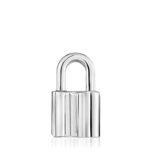 قلادة على شكل دبدوب مُرصّعة بحلية على شكل قفل بدَرجتَي لون مقاس 26 مم من تشكيلة TOUS Unlock