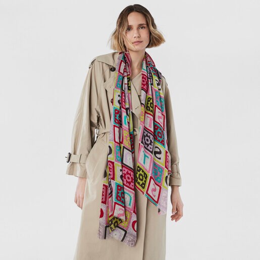 Yellow TOUS Crochet Foulard