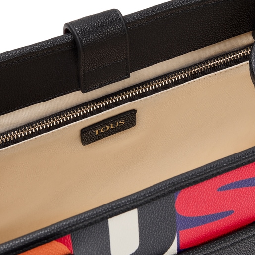 حقيبة تسوق Mimic Amaya من TOUS متوسطة الحجم باللون الأسود