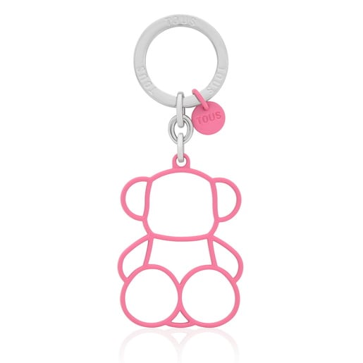 Portachiavi rosa Silhouette Bold Bear