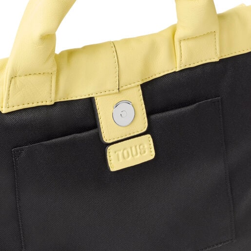 Saca mediana de piel amarilla TOUS Cloud