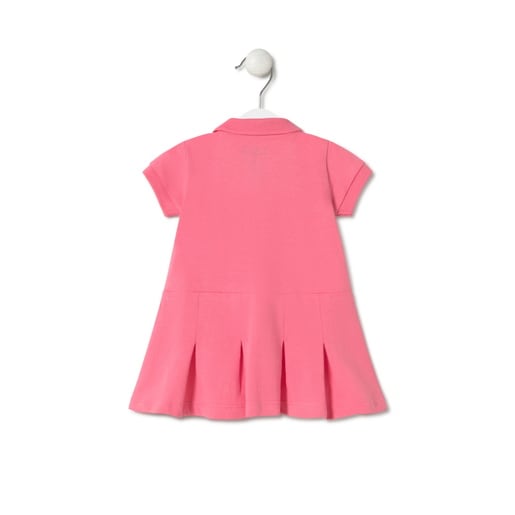 Polo-neck dress in Casual pink