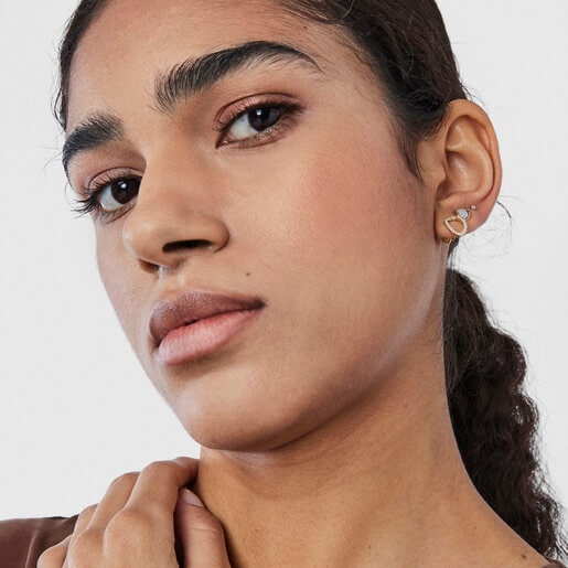 TOUS Hav earrings in gold with diamonds