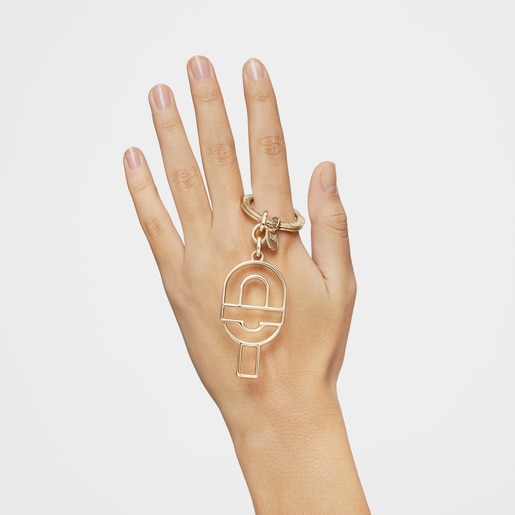 Key ring with gold-colored silhouette TOUS MANIFESTO