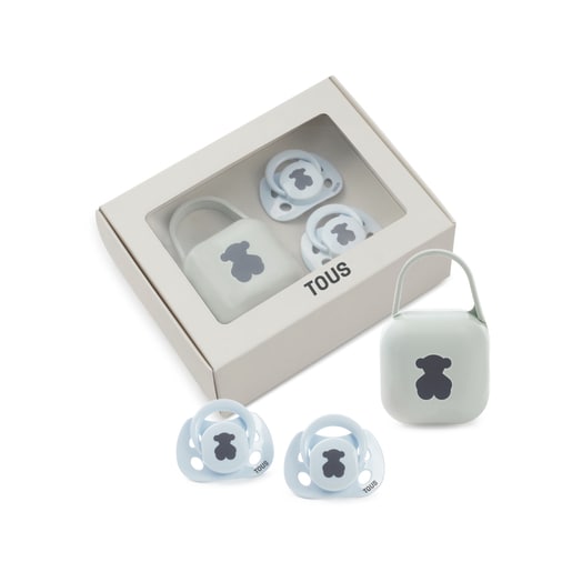 Pack 2 chupetas Bear Azul Celeste