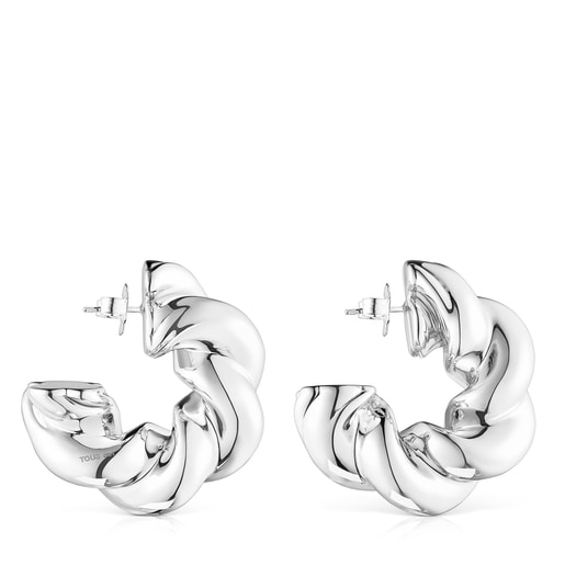 Boucles d'oreilles anneau Twisted