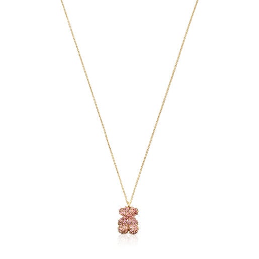 Sapphire and gold Bold Bear necklace | TOUS