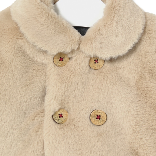 Girls coat in Garnet beige