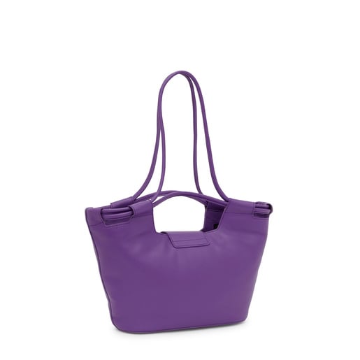 Medium purple leather Tote bag TOUS Sun | TOUS