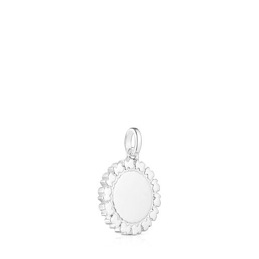 Silver Straight medallion Pendant