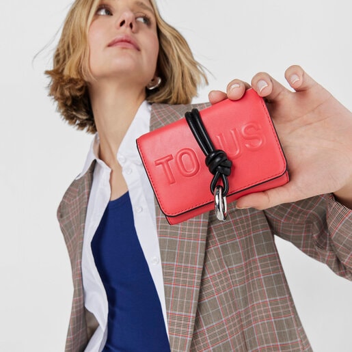 コーラルカラーのウォレット New TOUS Cloud
