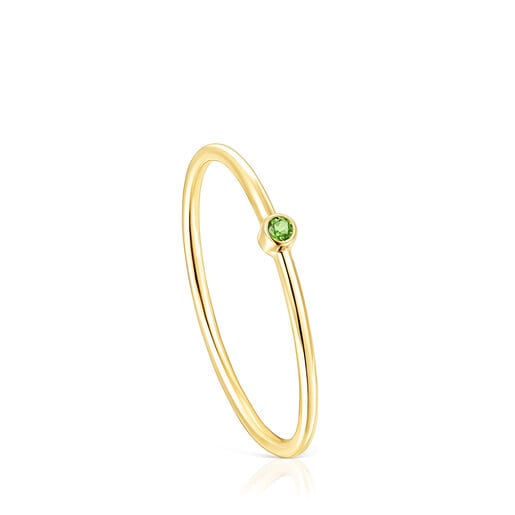 Gold TOUS Cool Joy Ring with chrome diopside