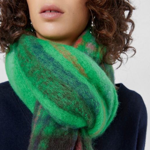 Bufanda verde TOUS Olympe Check
