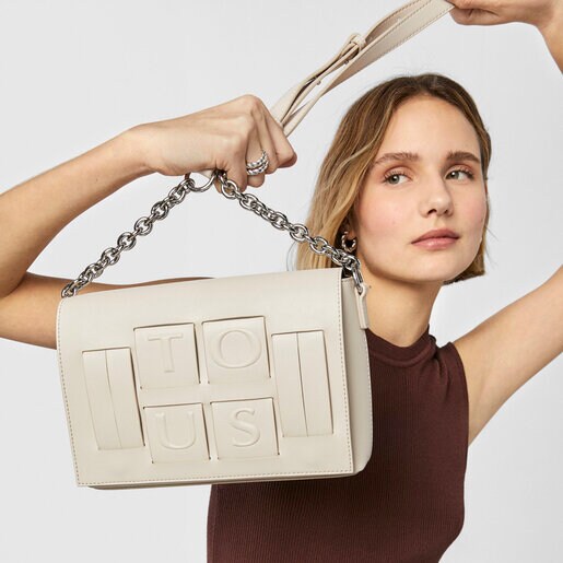 Маленькая бежевая сумка-кроссбоди TOUS Damas