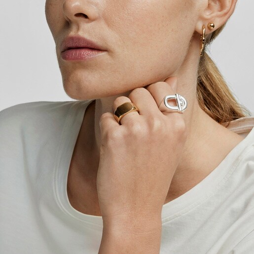 TOUS MANIFESTO Signet ring in silver