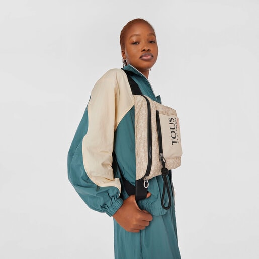 Riñonera beige Kaos Mini Evolution Nylon