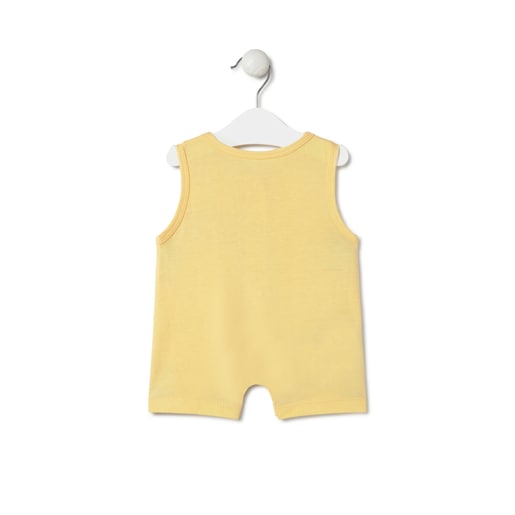 Short baby playsuit in Classic yellow