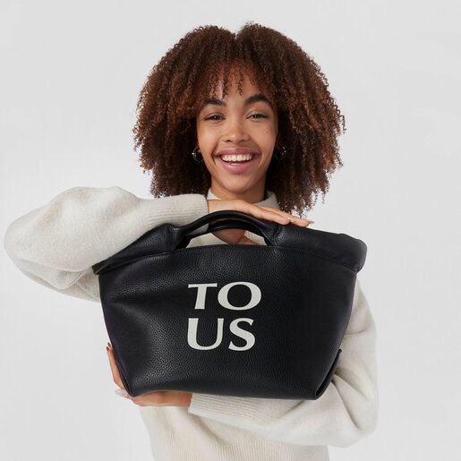Medium black leather TOUS Balloon Tote bag