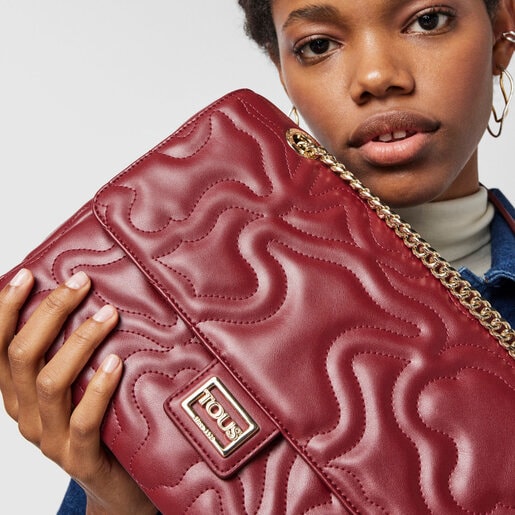 Средняя бордовая сумка-кроссбоди Kaos Dream с клапаном