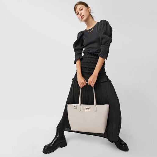 Beige leather TOUS Legacy Tote bag