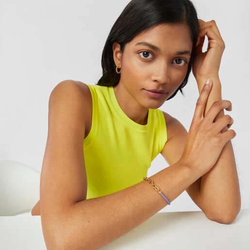 ブルーカラーの伸縮性ブレスレット TOUS Beach Elastic