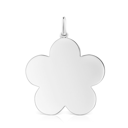 Medium 29mm silver flower Pendant Sweet Dolls