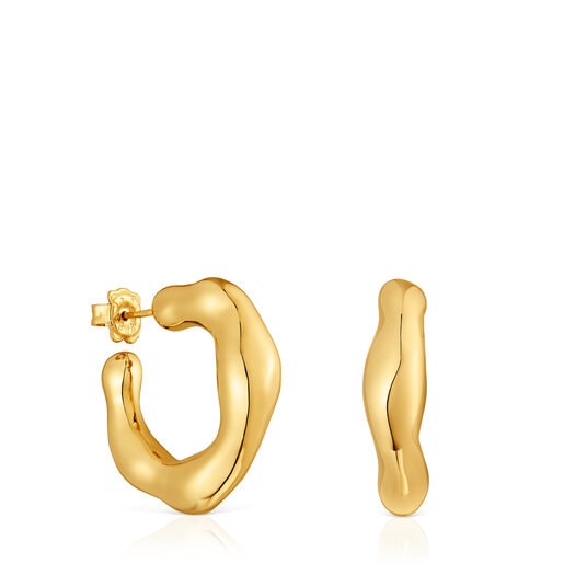 Silver vermeil hoop Earrings Tabit