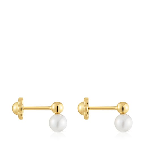 Gold and cultured pearl Earrings Basics