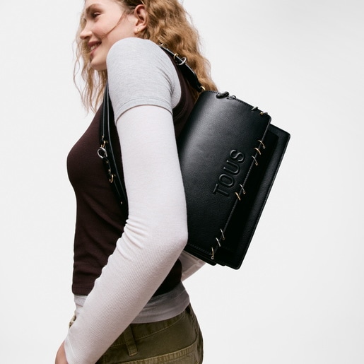 Bandolera mediana negro Audree earrings