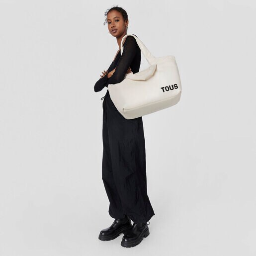 תיק סל TOUS Carol גדול בצבע בז'