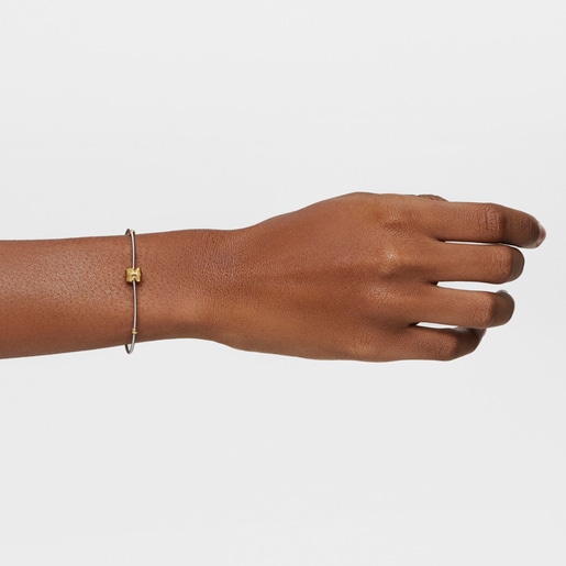 Gold and steel Bracelet Mesh Tube