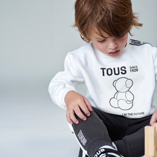 ''TOUS I'm the future'' sweatshirt in Casual ecru