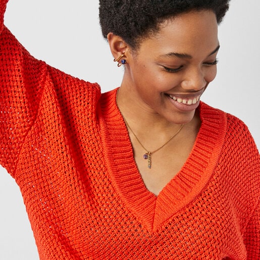 TOUS Vibrant Colors Pendant with amethyst and colored enamel