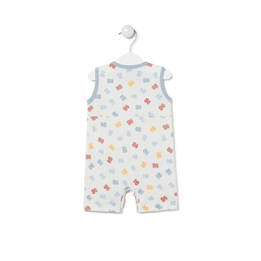 Babygrow s/m curto Art Azul Celeste