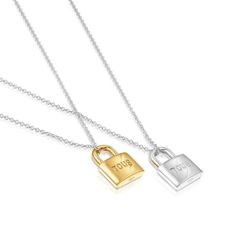 مجموعة من عِقدَين بحلية على شكل قفل بدرجتَي لون من تشكيلة TOUS Unlock