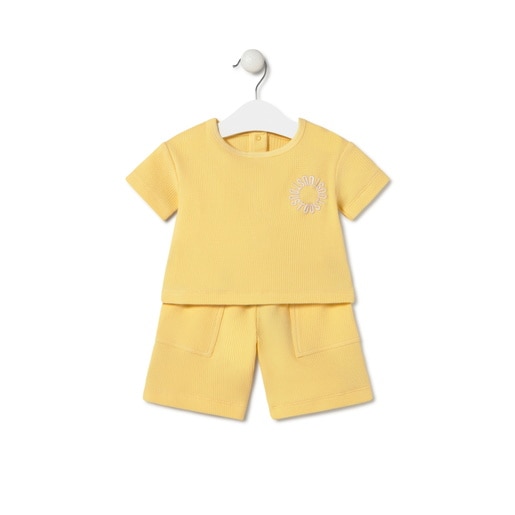 Tous - Baby BoyS Outfit In Classic Yellow - Textil