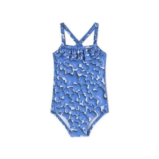 Girls swimsuit in Puff blue